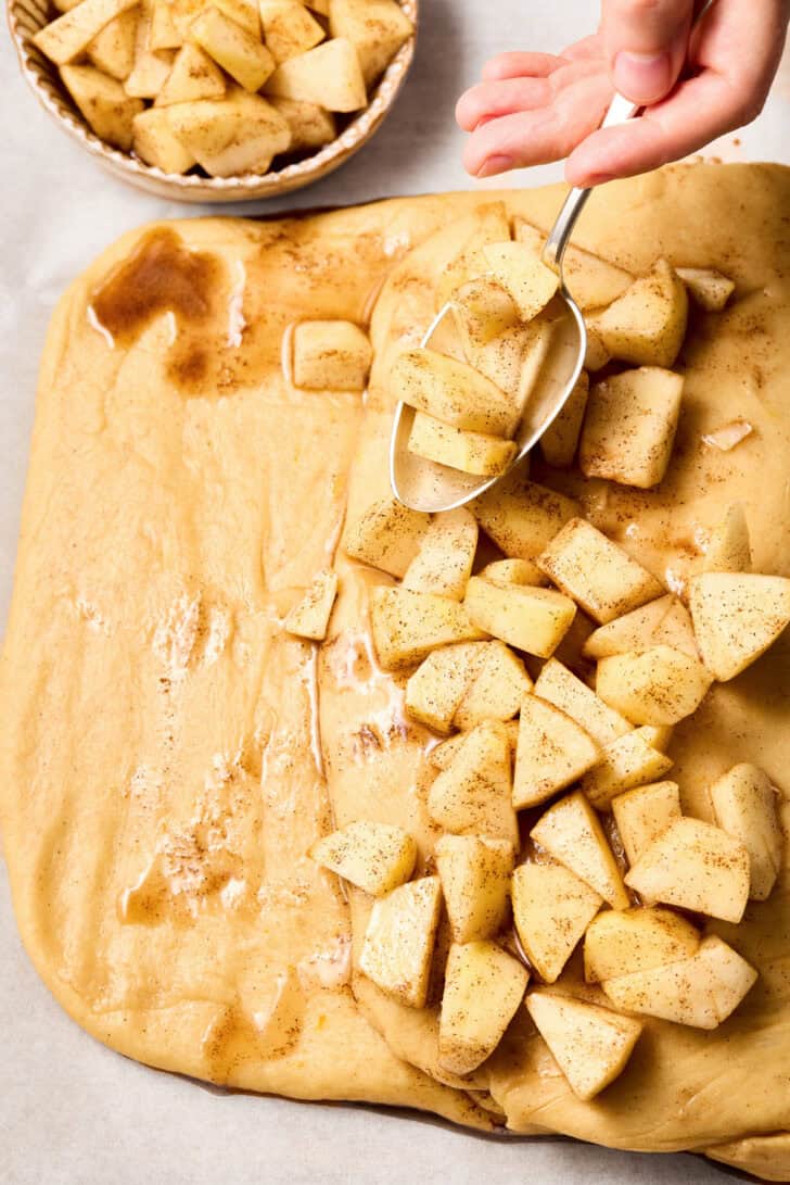 challah-bread Apple Challah Bread - adding apples to the dough