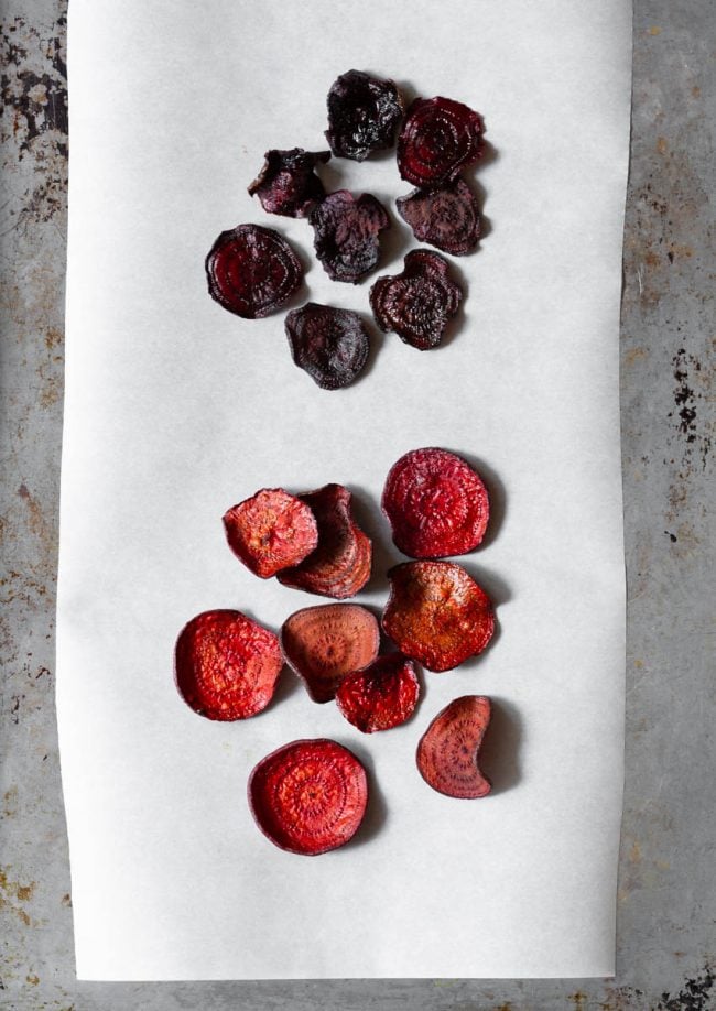 The difference between when you allow the beet to sweat and when you don't.