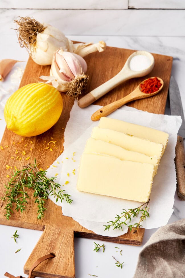 How to Make Compound Butter | ASpicyPerspective.com ingredients for compound butter