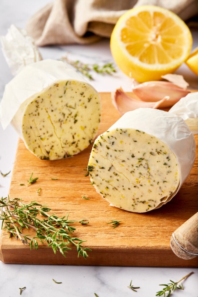 Instagram2 Best Compound Butter Recipe - chilled and sliced